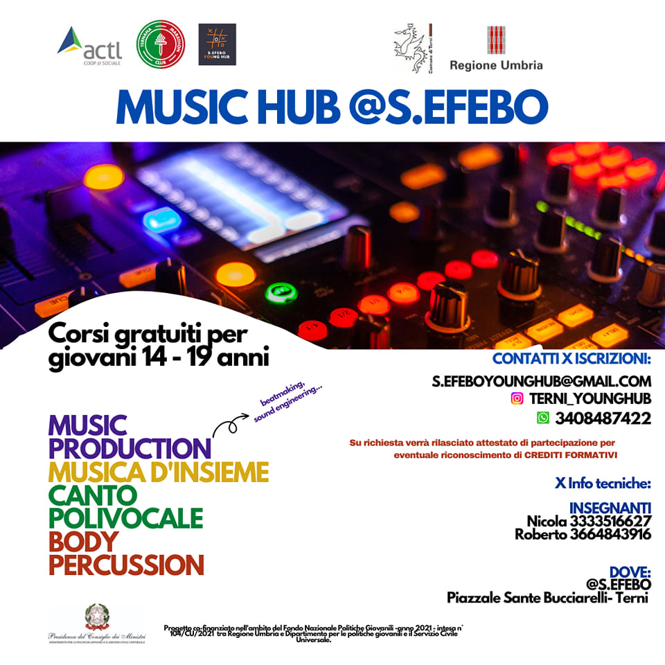Music Hub @S.Efebo - Iscrizioni Aperte
